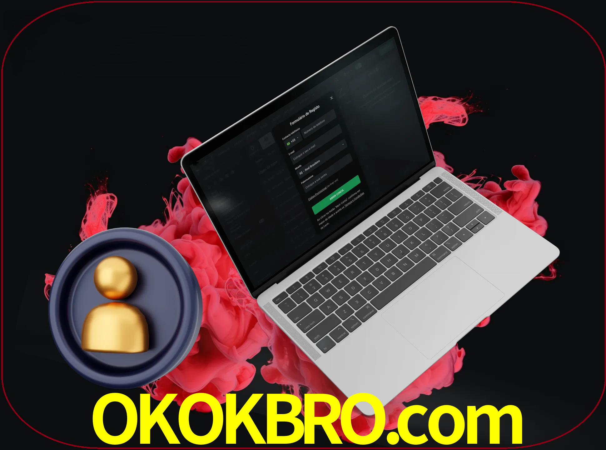 No cabeçalho do site okokbro, clique no botão que o levará a um formulário especial onde terá de introduzir as suas informações actuais.
