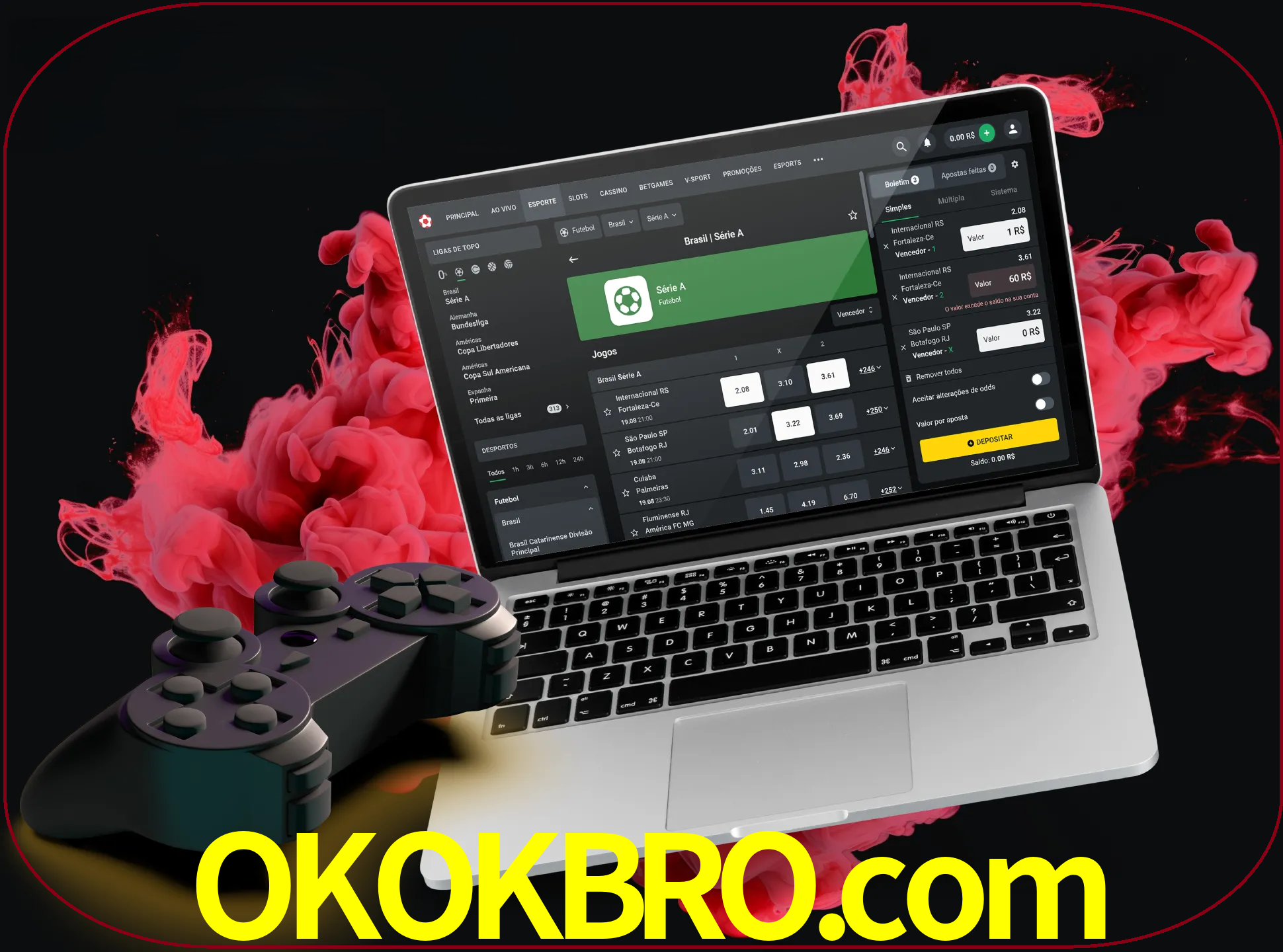 Visite a secção especial de jogos de vídeo em okokbro para descobrir em que jogos pode apostar e ganhar muito dinheiro.