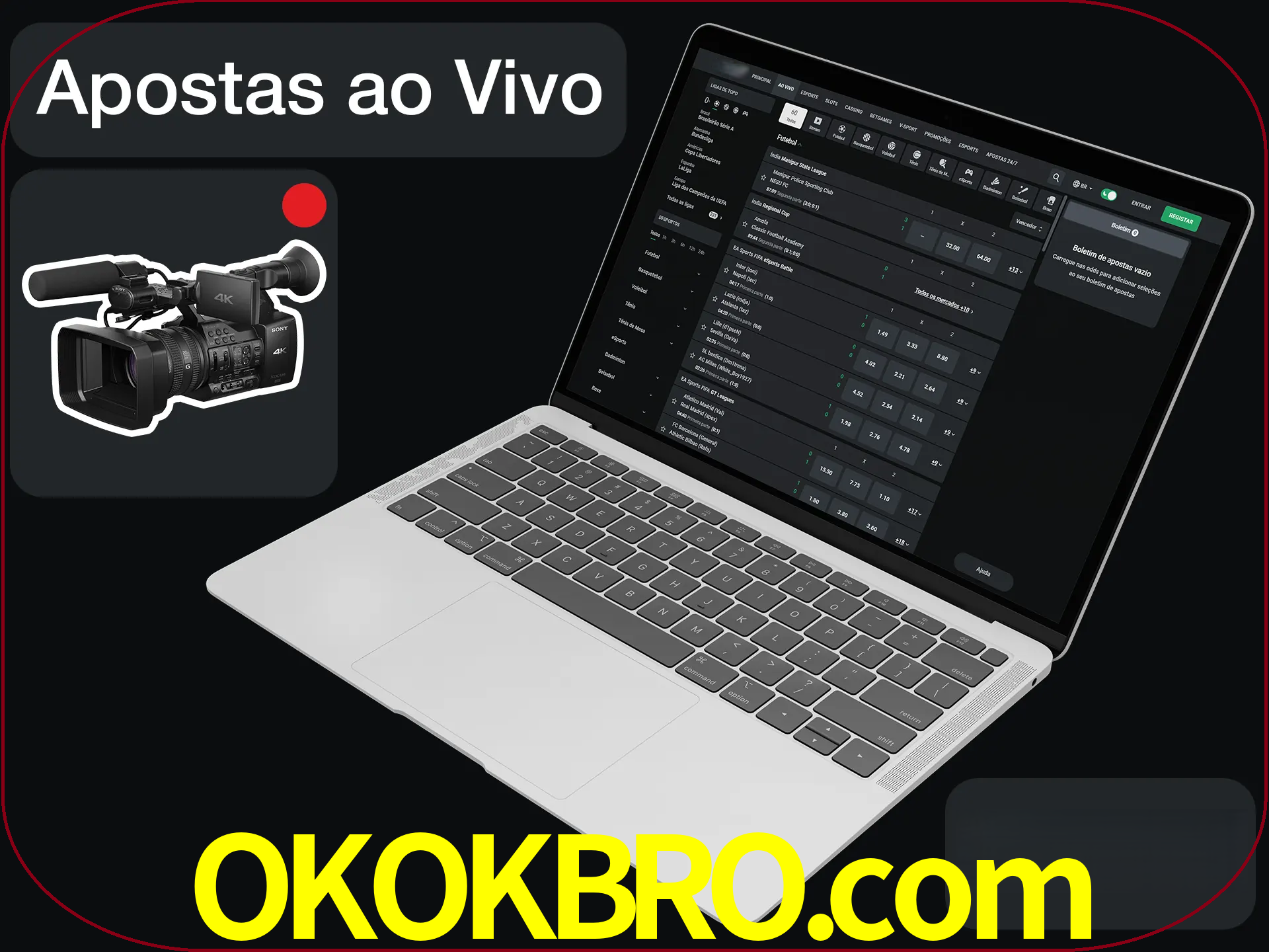 Aposte em formato ao vivo em nosso site.